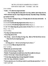 Đáp án đề kiểm tra cuối học kì I Tiếng việt lớp 5 - Năm học 2015-2016
